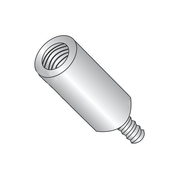 Newport Fasteners Round Standoffs, #4-40 Thrd Sz, 1/2 in Bd L, 18-8 Stainless Steel Plain, 3/16 in OD, 500 PK 950574 - main